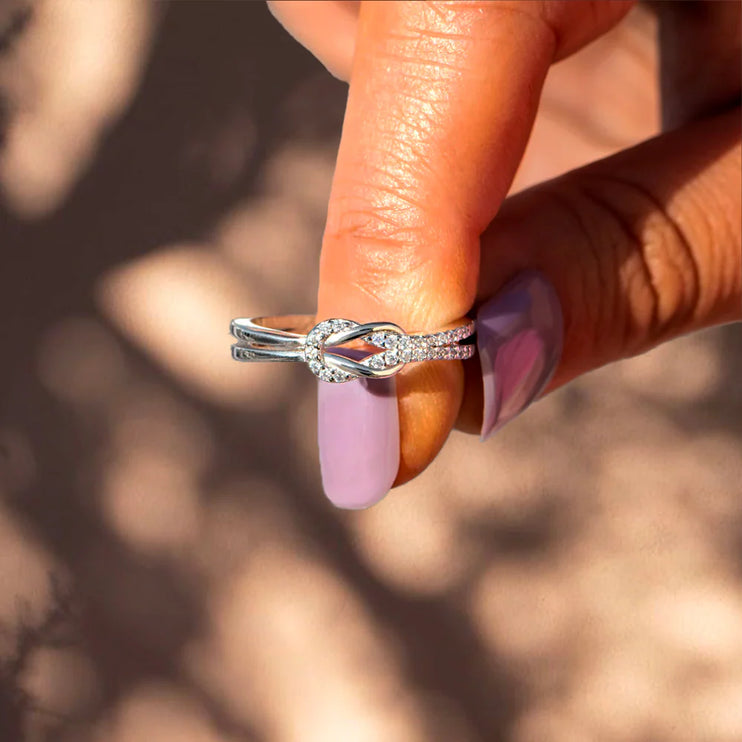 Bague Ajustable Noeud Infini - À ma maman - Les liens éternels