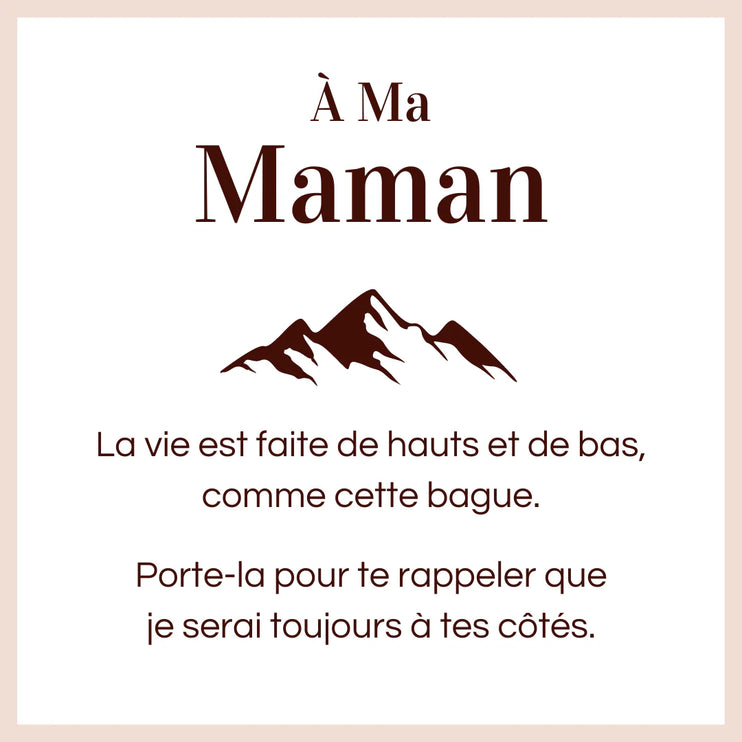 Bague Ajustable - À ma maman - Je serai toujours à tes côtés