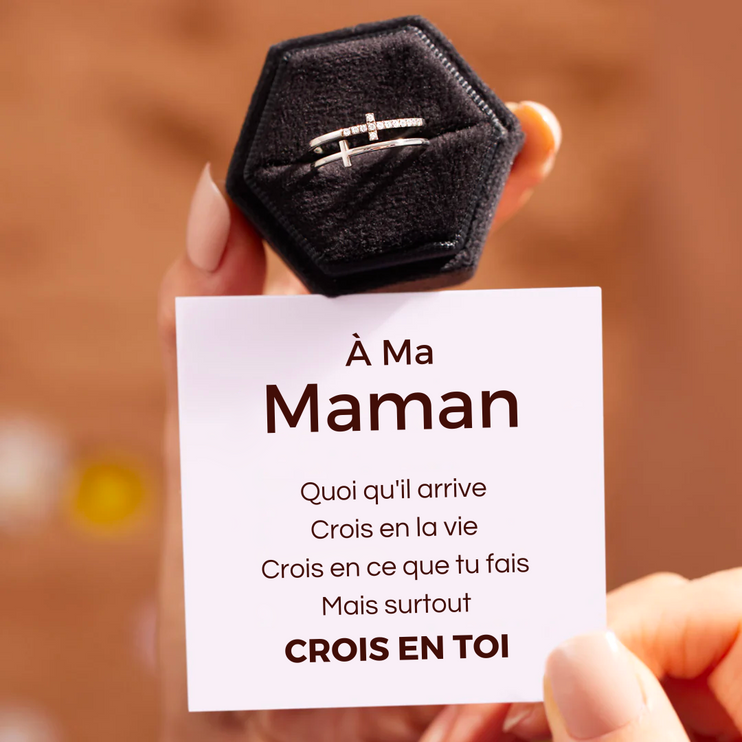 Bague Ajustable - À ma maman - Crois en toi