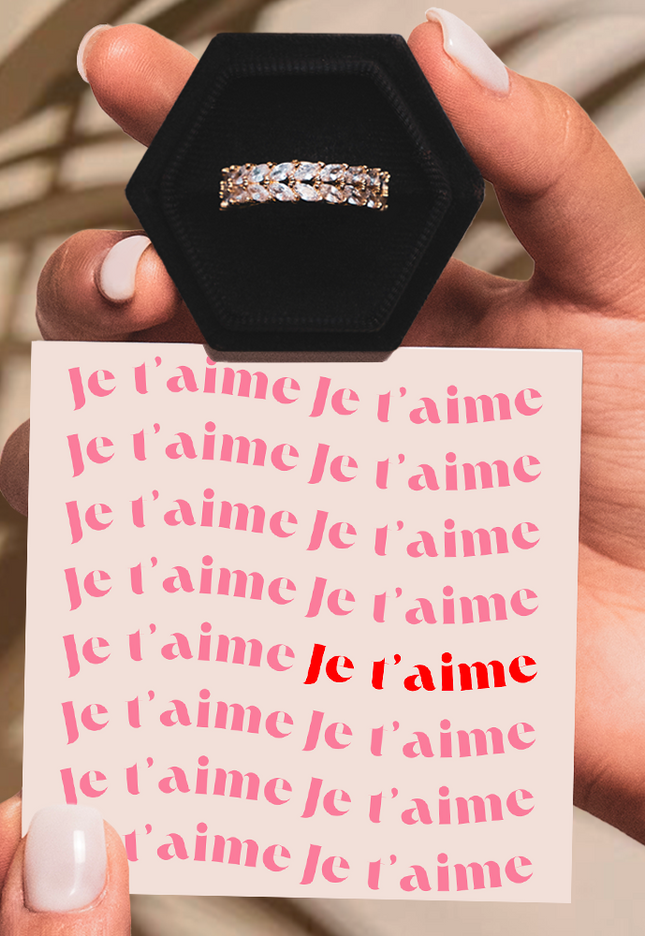 Bague Ajustable - Amour Absolu - Je t'aime