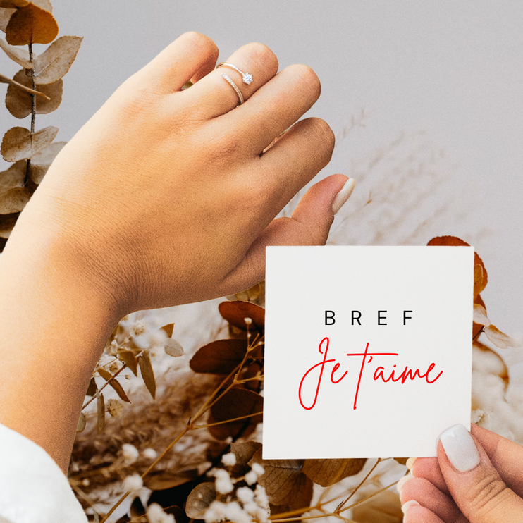 Bague Ajustable - Amour Infini - Bref, je t'aime
