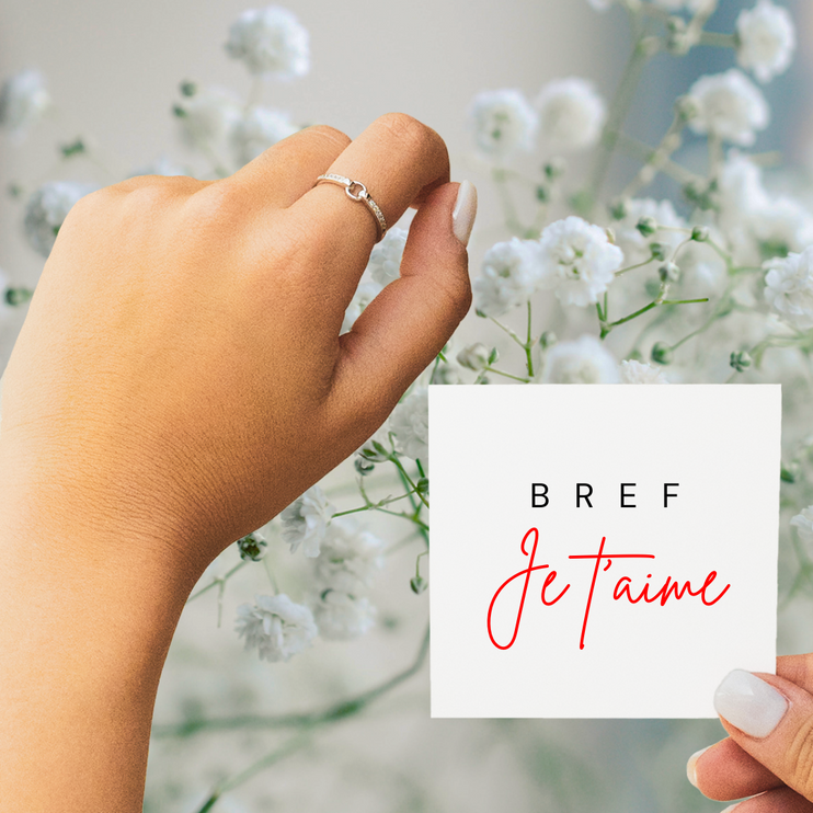 Bague Ajustable - Lien Éternel - Bref, je t'aime