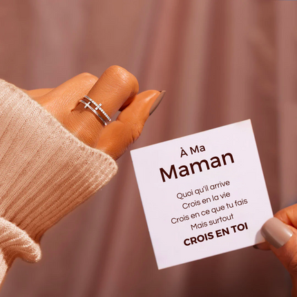 Bague Ajustable - À ma maman - Crois en toi