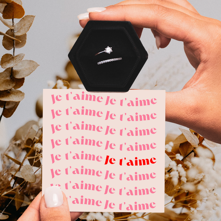 Bague Ajustable - Amour Infini - Je t'aime