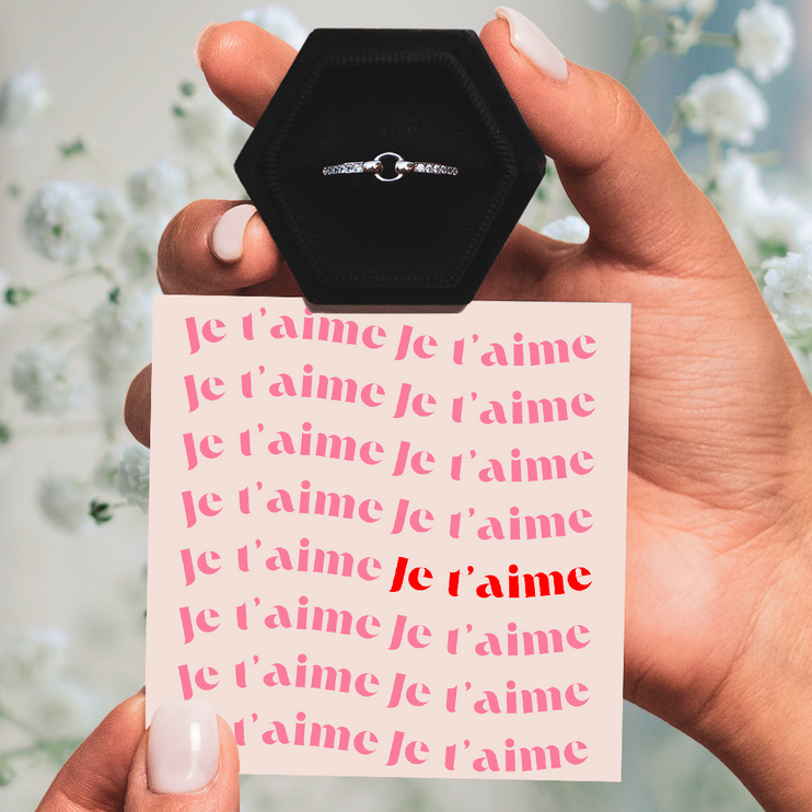 Bague Ajustable - Lien Éternel - Je t'aime