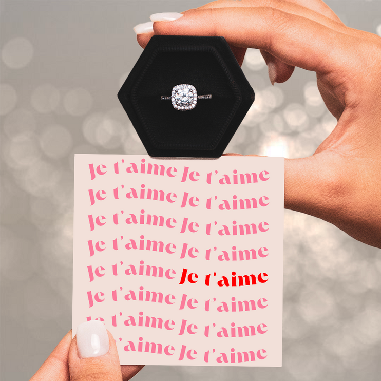 Bague Ajustable - Amour Éternel - Je t'aime