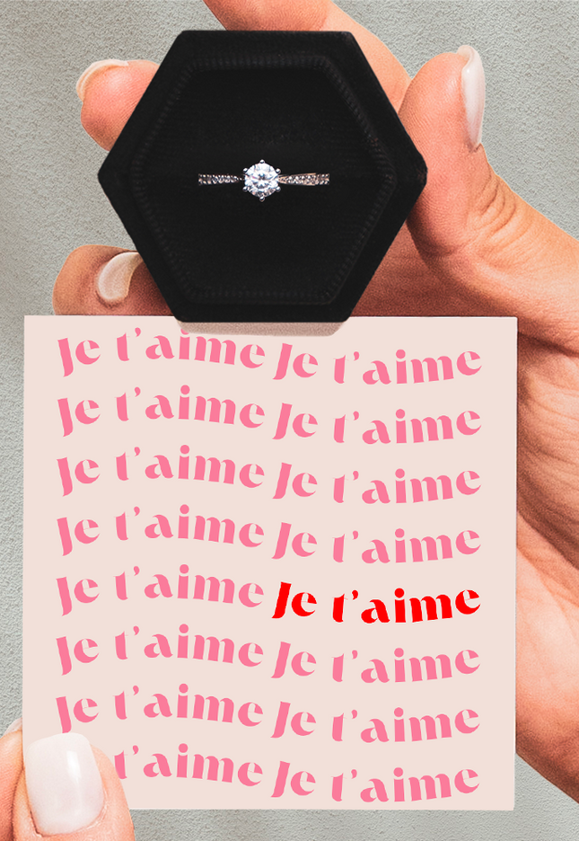 Bague Ajustable - Amour Fusionnel - Je t'aime