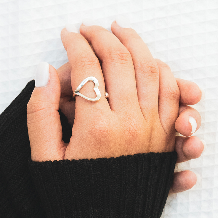 Bague Ajustable - Coeur - Je t'aime