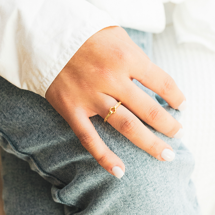 Bague Ajustable - Lien Éternel - Je t'aime