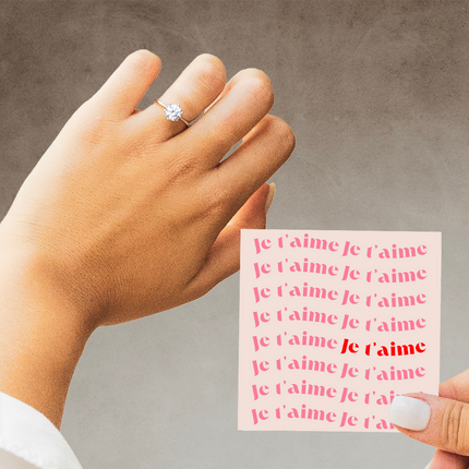 Bague Ajustable - Amour Passionnel - Je t'aime