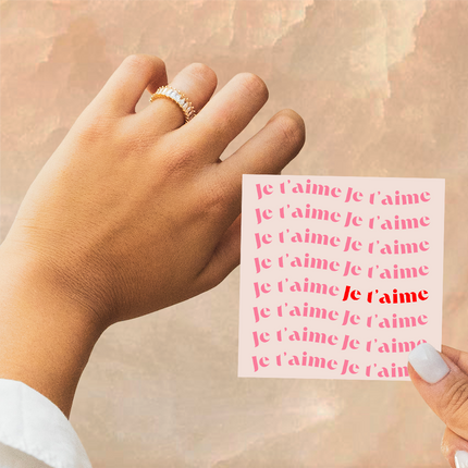 Bague Ajustable - Amour Pur - Je t'aime