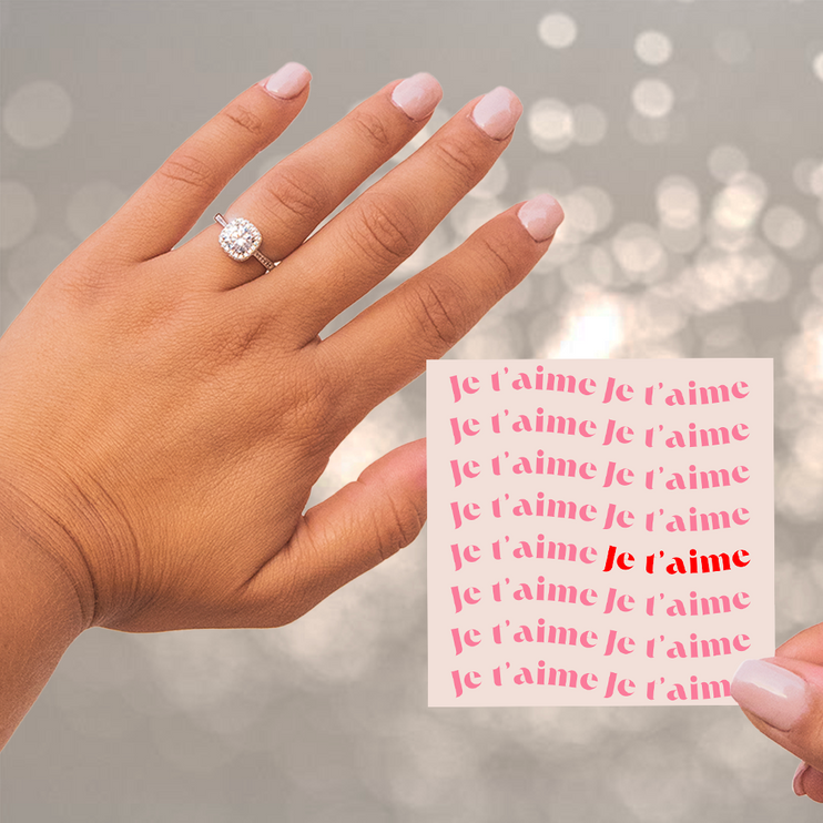 Bague Ajustable - Amour Éternel - Je t'aime