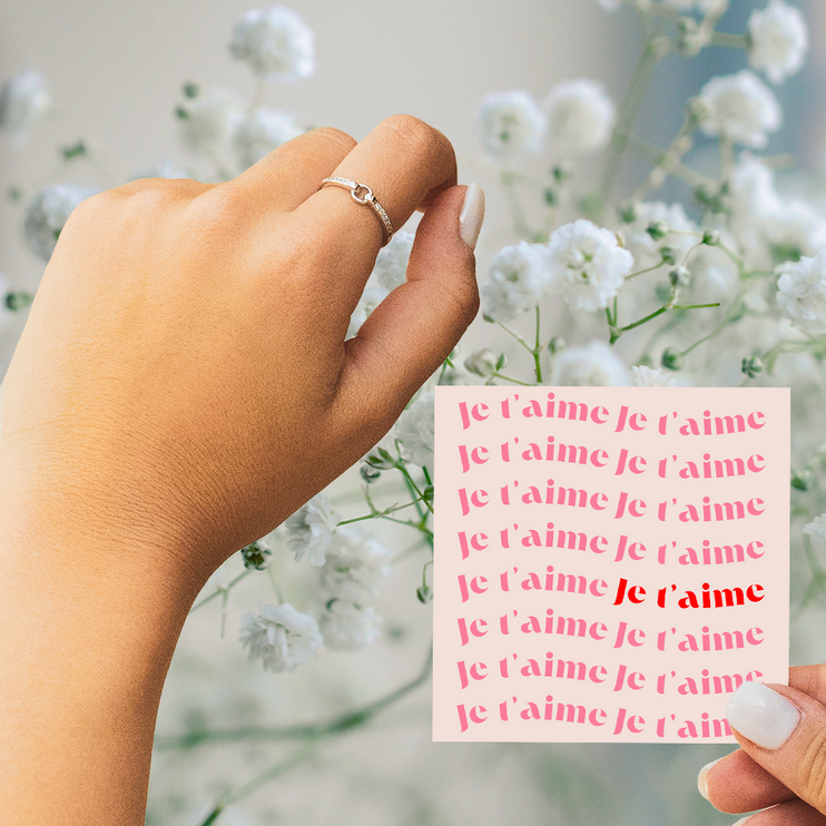 Bague Ajustable - Lien Éternel - Je t'aime