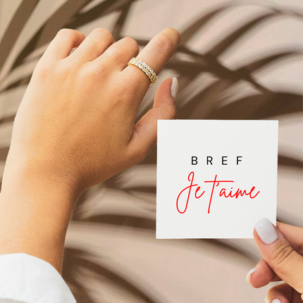 Bague Ajustable - Amour Absolu - Bref, je t'aime